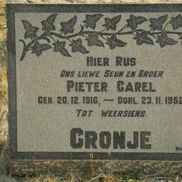 CRONJE Pieter Carel 1916-1952