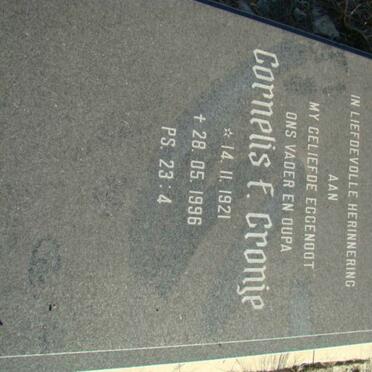 CRONJE Cornelis F. 1921-1996