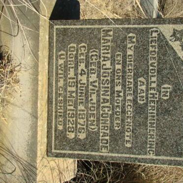 CONRADE Maria Josina nee VILJOEN 1876-1928