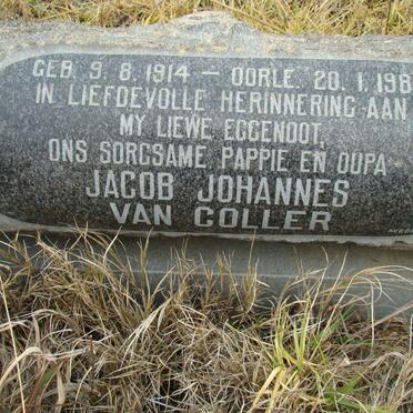 COLLER Jacob Johannes, van 1914-1981