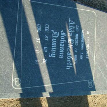 DUMINY Alida Elizabeth Johanna 1937-1997