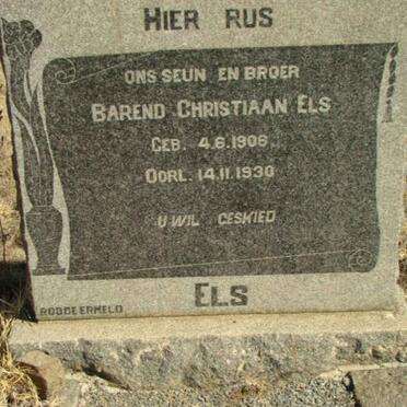 ELS Barend Christiaan 1906-1930