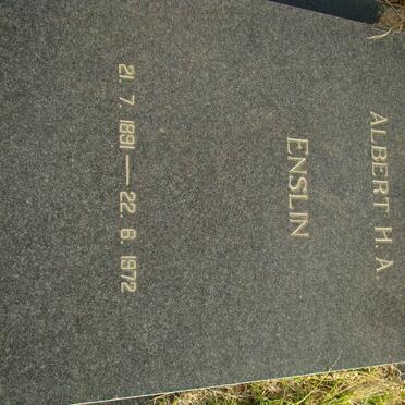 ENSLIN Albert H.A. 1891-1972
