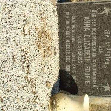 FOURIE Anna Elizabeth nee STRAUSS 1880-1969