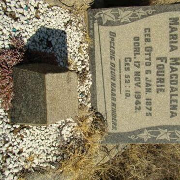 FOURIE Maria Magdalena nee OTTO 1875-1942