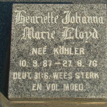 FLOYD Henriette Johanna Marie nee KÖHLER 1887-1976