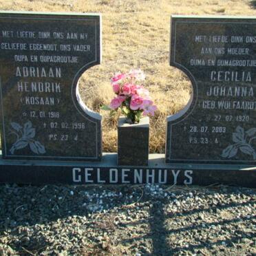 GELDENHUYS Adriaan Hendrik 1918-1996 &amp; Cecilia Johanna WOLFAARDT 1920-2003