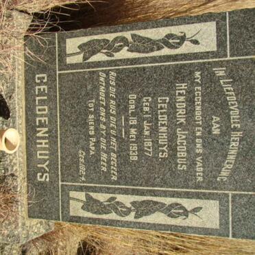 GELDENHUYS Hendrik Jacobus 1877-1938