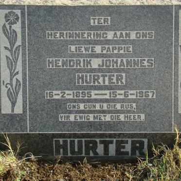 HURTER Hendrik Johannes 1895-1967