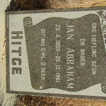 HITGE Jan Abraham 1950-1961