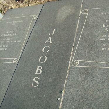 JACOBS Johannes Alwyn 1926-1989 &amp; Anna Katherina 1933-2002