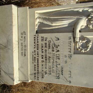 JAGER Almade, de nee REPSOLD  -1938