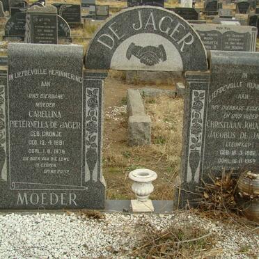 JAGER Christiaan Johannes Jacobus, de 1882-1959 &amp; Carellina Pieternella CRONJE 1891-1975