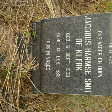 KLERK Jacobus Harmse Smit, de 1903-1983