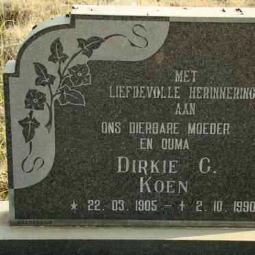 KOEN Dirkie C. 1905-1990