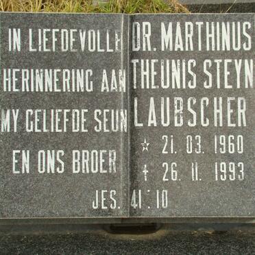 LAUBSCHER Marthinus Theunis Steyn 1960-1993