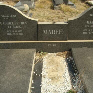 MAREE Gabriel Petrus Le Roux 1883-1966 &amp; Maria BOTHA 1883-1974