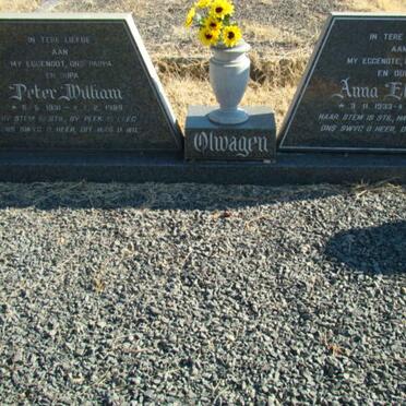 OLWAGEN Peter William 1931-1989 &amp; Anna Elizabeth 1932-2008