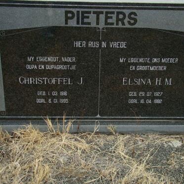 PIETER Christoffel J. 1916-1995 &amp; Elsina H.M. 1927-1982
