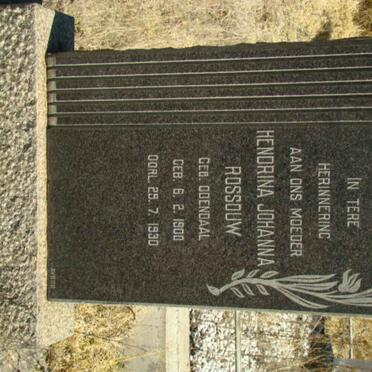 ROSSOUW Hendrina Johanna nee ODENDAAL  1900-1930