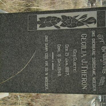 THERON Cecilia J. nee CLOETE 1887-1948
