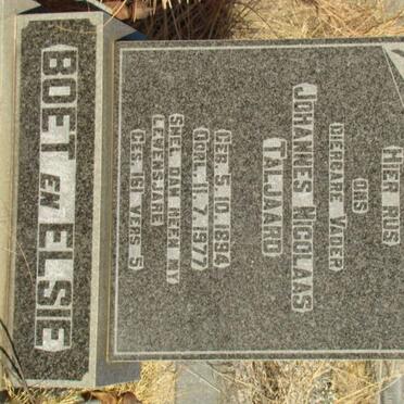 TALJAARD Johannes Nicolaas 1894-1977