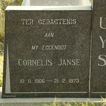 UYS Cornelis Janse 1906-1973
