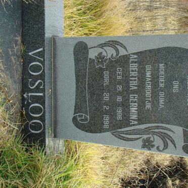 VOSLOO Albertha Germina 1906-1998