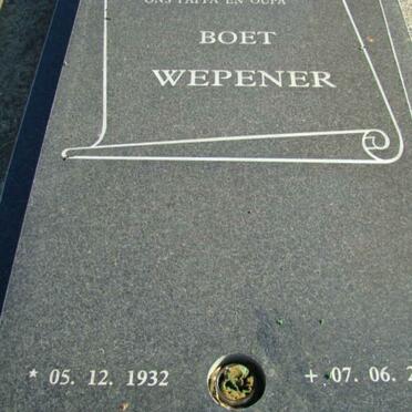 WEPENER Boet 1932-2005