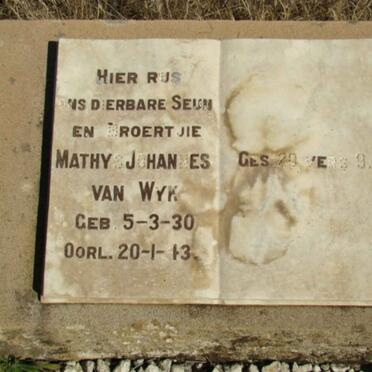 WYK Mathys Johannes, van 1930-1943