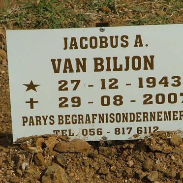 BILJON Jacobus A., van 1943-2007