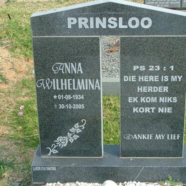 PRINSLOO Anna Wilhelmina 1934-2005