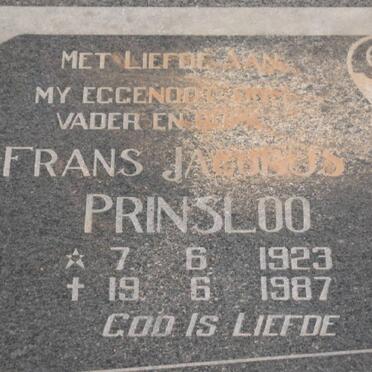 PRINSLOO Frans Jacobus 1923-1987