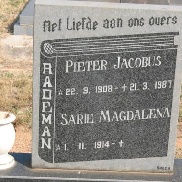RADEMAN Pieter Jacobus 1908-1987 &amp; Sarie Magdalena 1914-