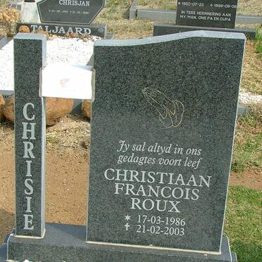 ROUX Christiaan Francois 1986-2003