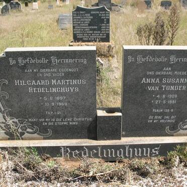 REDELINGHUYS Hilgaard Martinus 1897-1969 &amp; Anna Susanna VAN TONDER 1920-1991