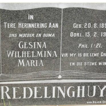 REDELINGHUYS Gesina Wilhelmina Maria 1890-1986