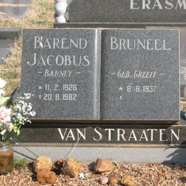 STRAATEN Barend Jacobus, van 1926-1982 &amp; Bruneel GREEFF 1937-