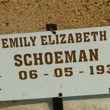 SCHOEMAN Emily Elizabeth 1938-