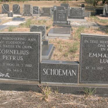SCHOEMAN Cornelius Petrus 1906-1982 &amp; Emmarentia Lucia 1917-1992