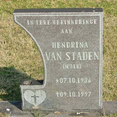 STADEN Hendrina, van nee MUIR 1936-1997