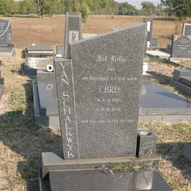 SCHALKWYK Chris, van 1927-1975