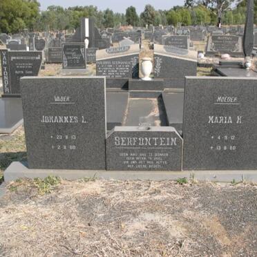 SERFONTEIN Johannes L. 1913-1980 &amp; Maria H. 1912-1980