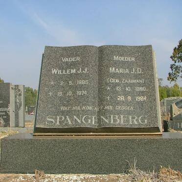 SPANGENBERG Willem J.J. 1885-1974 &amp; Maria J. D. ZAAIMAN 1890-1984