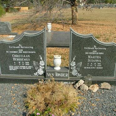 TONDER Christiaan Herodemus, van 1908-1994 &amp; Martha Susanna 1915-2006