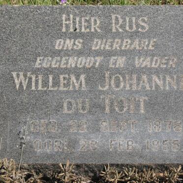 TOIT Willem Johannes, du 1878-1955