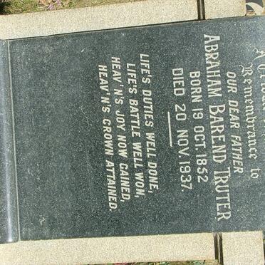 TRUTER Abraham Barend 1852-1937