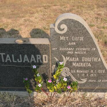 TALJAARD Maria Dorothea Magrieta nee NIEWHOUDT 1920-1971