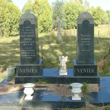 VENTER Nicolaas Johannes 1913-1972 &amp; Hester Dorothea Cornelia DU PLESSIS 1911-1960