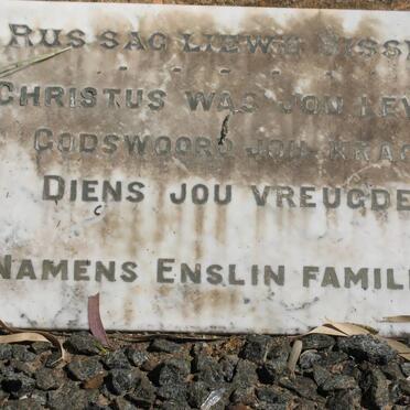 VILJOEN Guilliaume G. 1878-1954 &amp; Hester J.E. ENSLIN 1874-1959